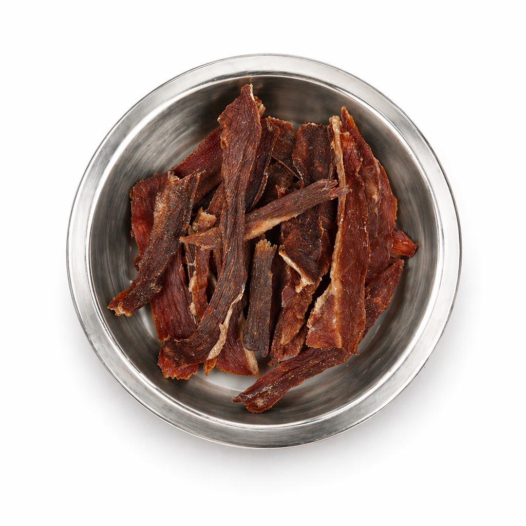Sliced pork loin dog treats bag, Fed By Nature 6.5oz, human grade single ingredient