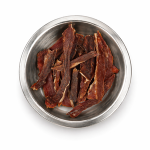 Sliced pork loin dog treats bag, Fed By Nature 6.5oz, human grade single ingredient