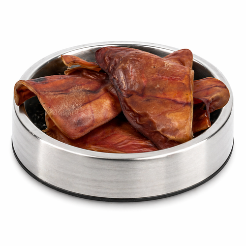 Pig ear dog treats package, human grade single ingredient dog chews, 5 count