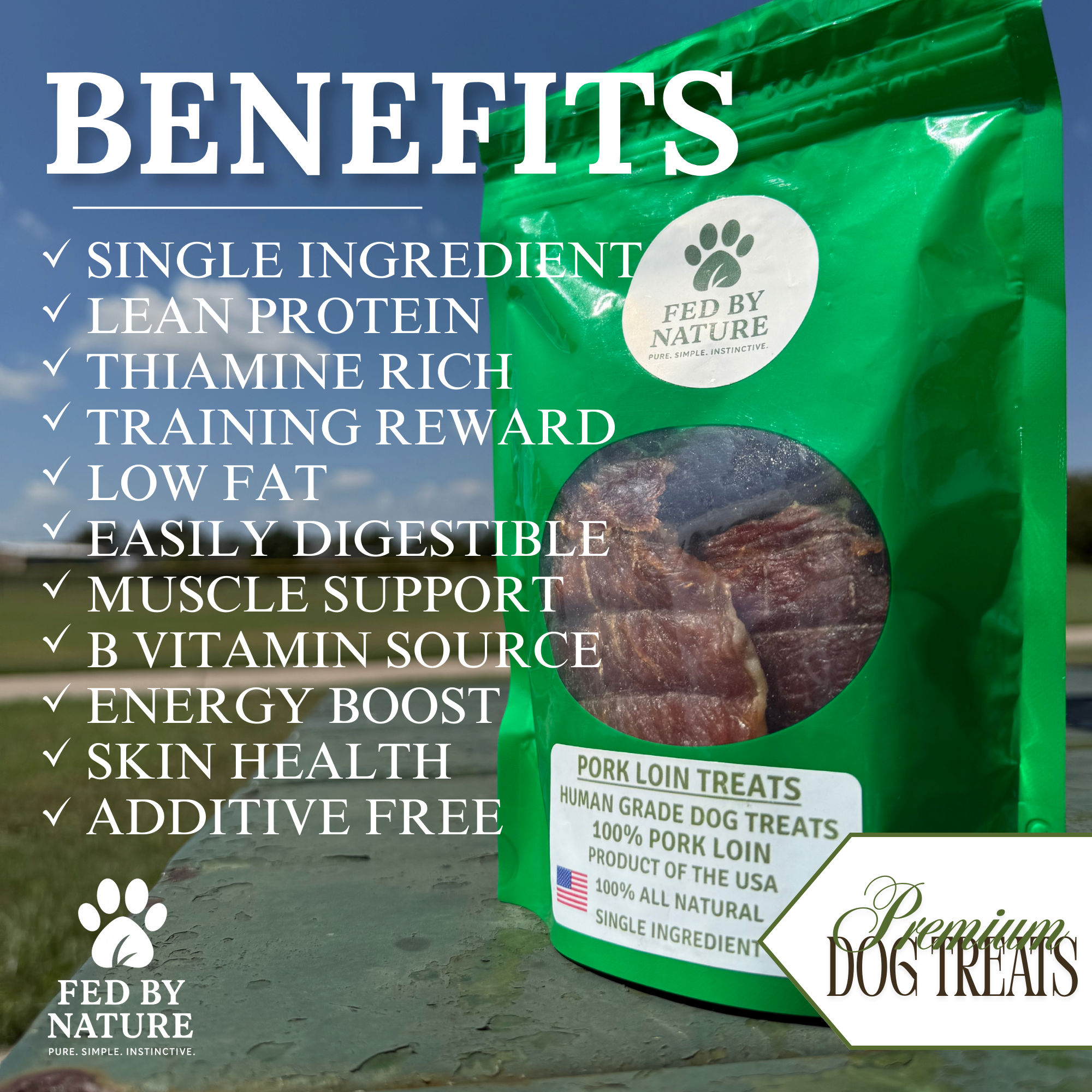 Sliced Pork Loin – Human Grade Dog Treats (6.5oz)
